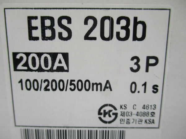 LS EBS203B 460VAC 200A NSMP