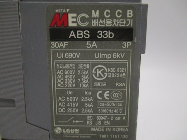MEC ABS33B 600VAC 5A NSNP