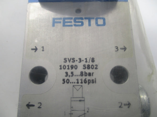 FESTO SVS-3-1/8 50-116PSI NSNP