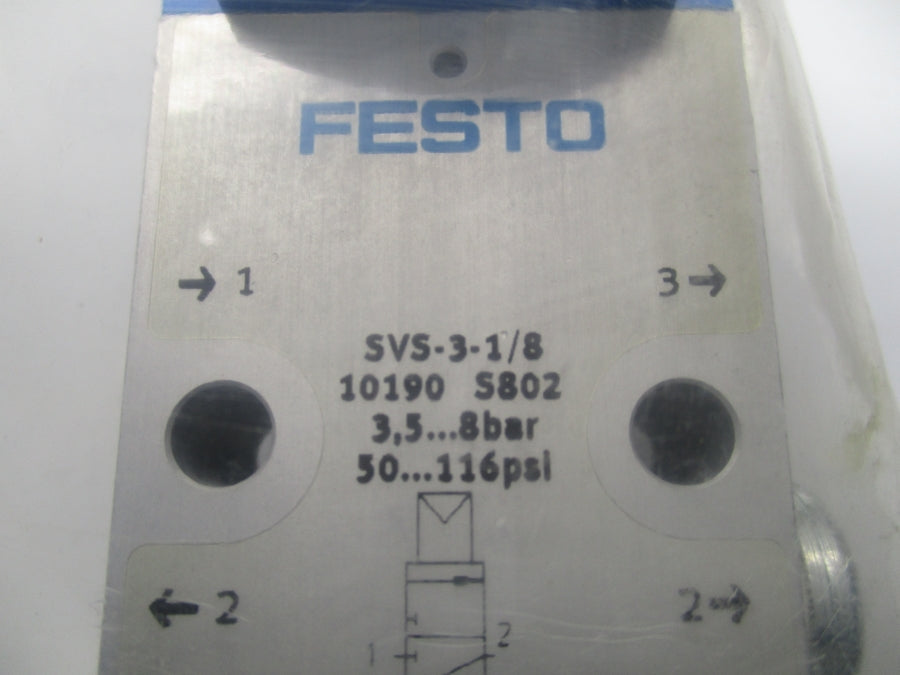 FESTO SVS-3-1/8 50-116PSI NSNP