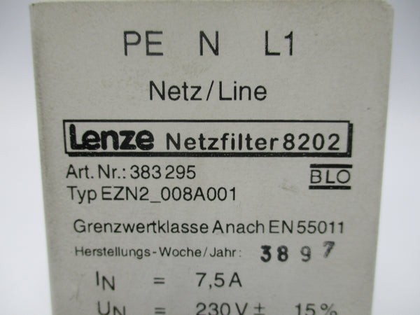 LENZE 383295 EZN2-008A001 230V 7,5A NSNP