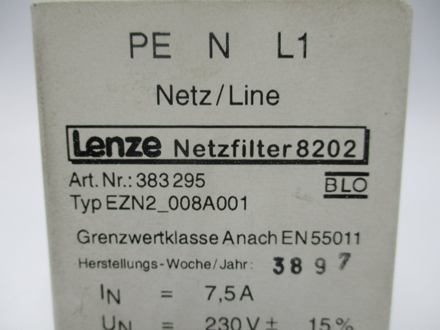LENZE 383295 EZN2-008A001 230V 7,5A NSNP
