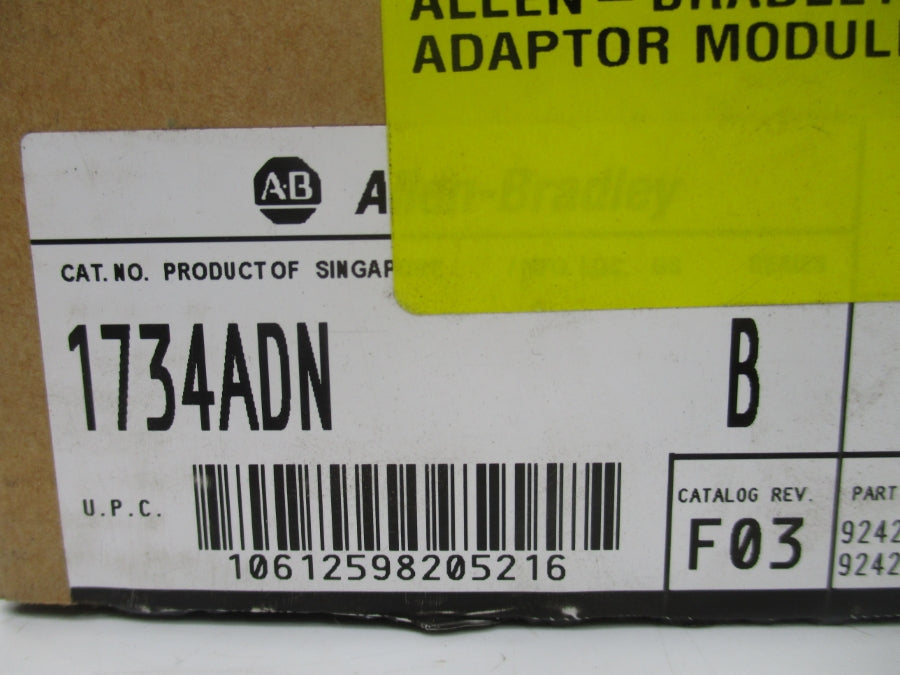 INDUSTRIAL SPARE PART 1734-ADN SER. B REV. A01 F/W  3.003 24VDC 10A NSMP