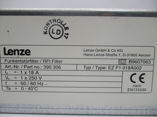 LENZE 390306 EZF1018A002 250V 18A NSNP