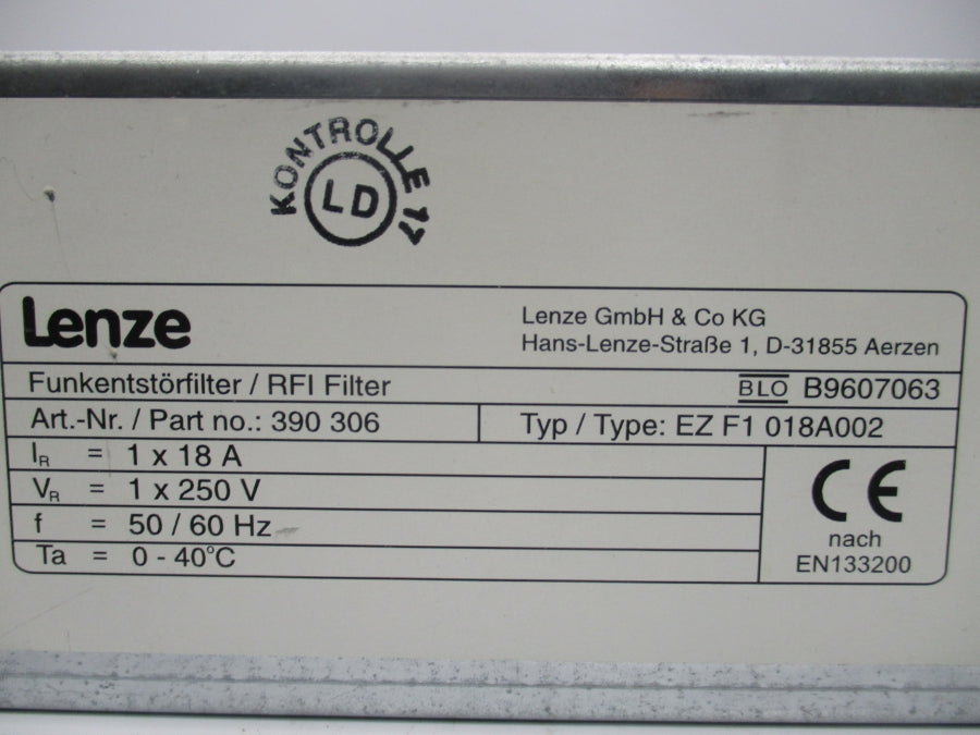 LENZE 390306 EZF1018A002 250V 18A NSNP