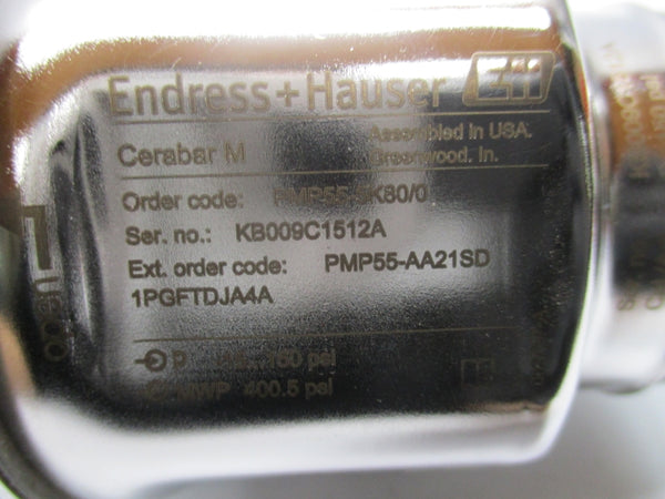 ENDRESS + HAUSER PMP55-AA21SD1PGFTDJA4A 0-150PSI 11.5-45VDC NSNP