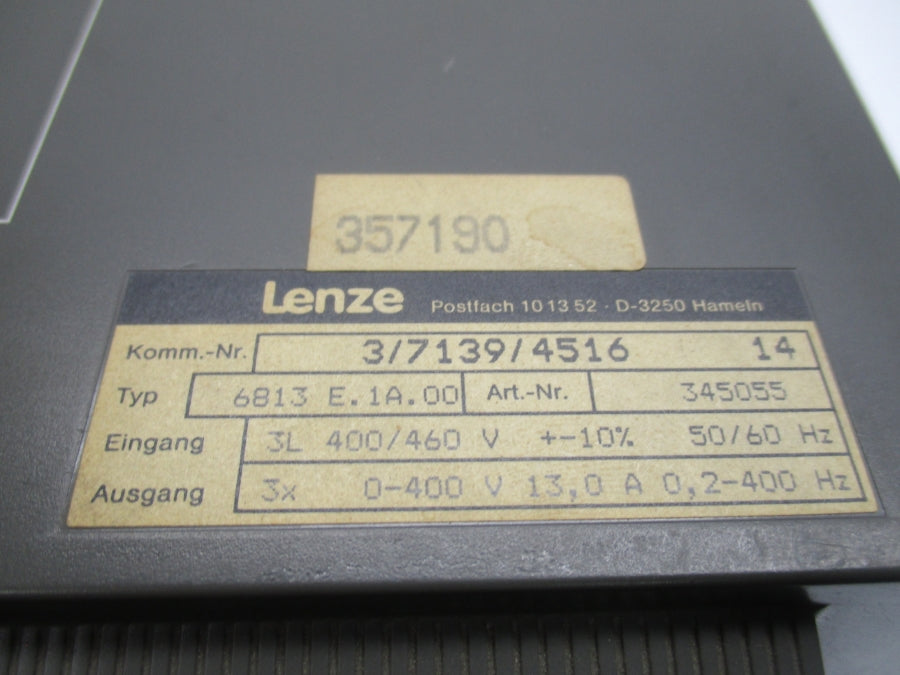 LENZE 6813E.1A.00 0-400V 13,0A UNMP