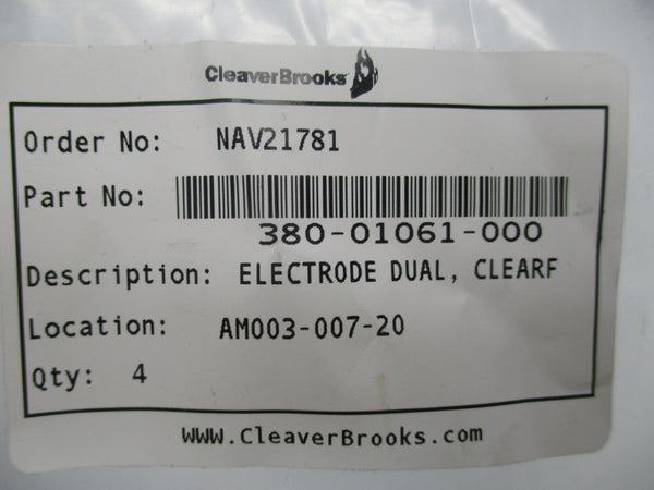 CLEAVER BROOKS 380-01061-000 (PKG OF 4) NSMP