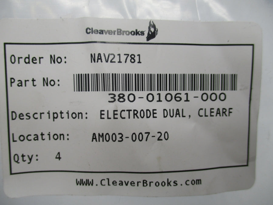 CLEAVER BROOKS 380-01061-000 (PKG OF 4) NSMP