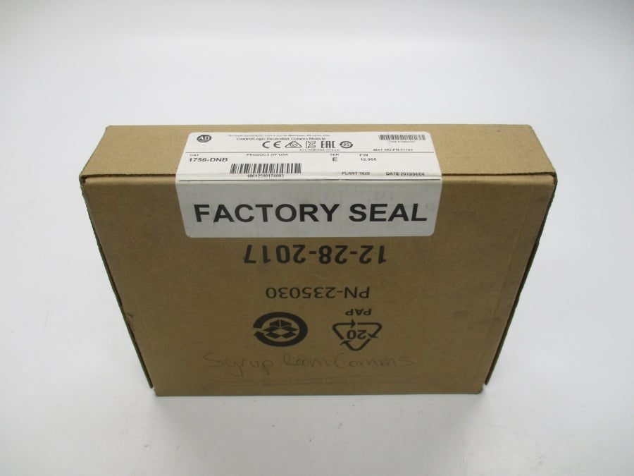 INDUSTRIAL SPARE PARTS 1756-DNB SER. E F/W 12.005 DATE: 2014 NSFS