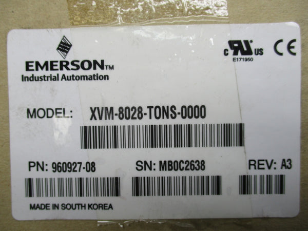 EMERSON XVM-8028-TONS-0000 960927-08 240VAC 5.37A REV. A3 NSMP