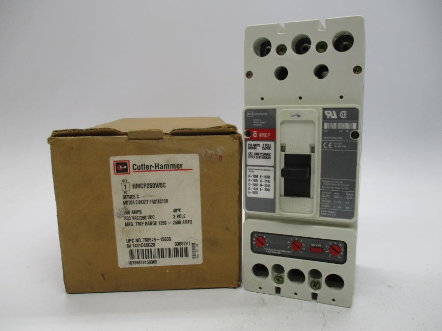 CUTLER HAMMER HMCP250W5C SER. C 600VAC 250A NSMP