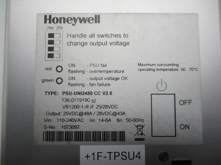 HONEYWELL PSU-UNI2450 24VDC 43A NUPI