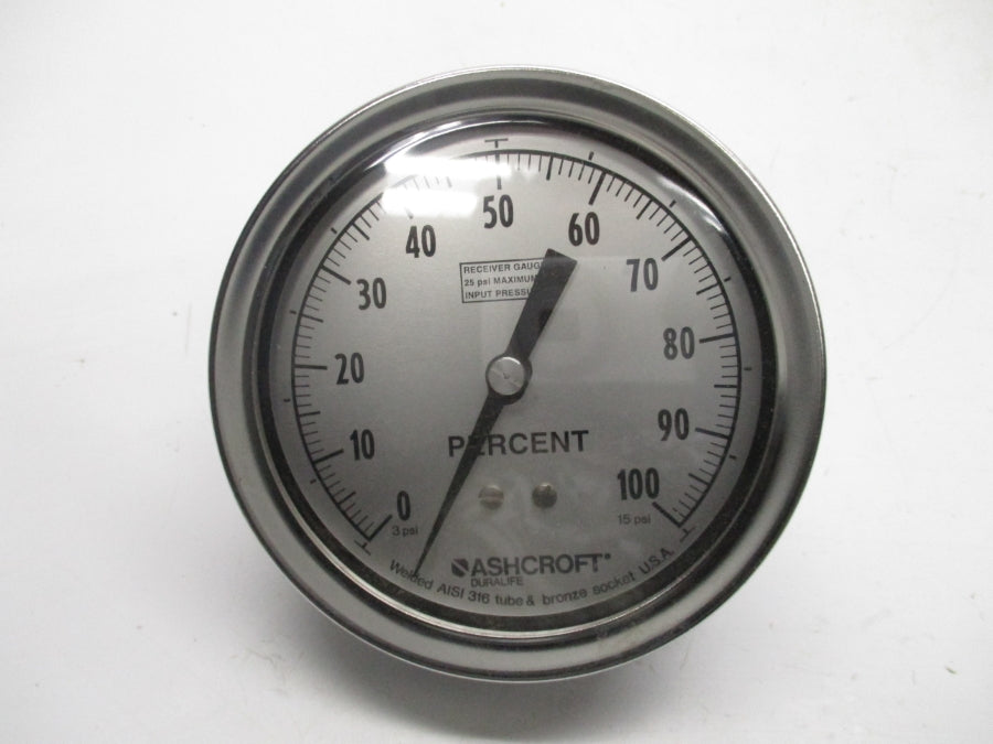 ASHCROFT 351009AW02BXPR 3-15PSI  3-1/2" NSMP