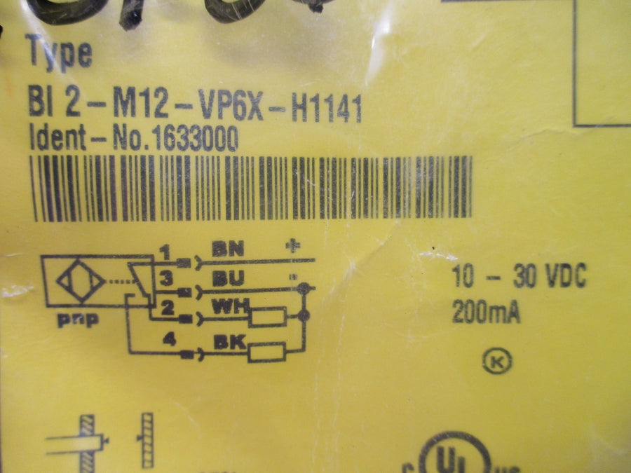 TURCK BI2-M12-VP6X-H1141 1633000 10-30VDC NSMP