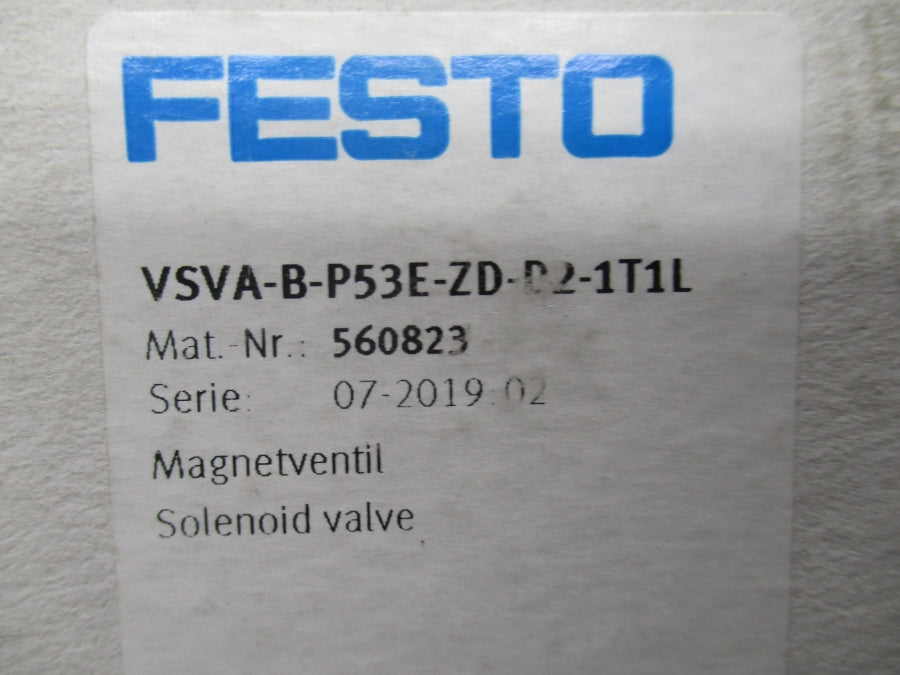FESTO VSVA-B-P53E-ZD-D2-1T1L 560823 24VDC 40-145PSI NSMP