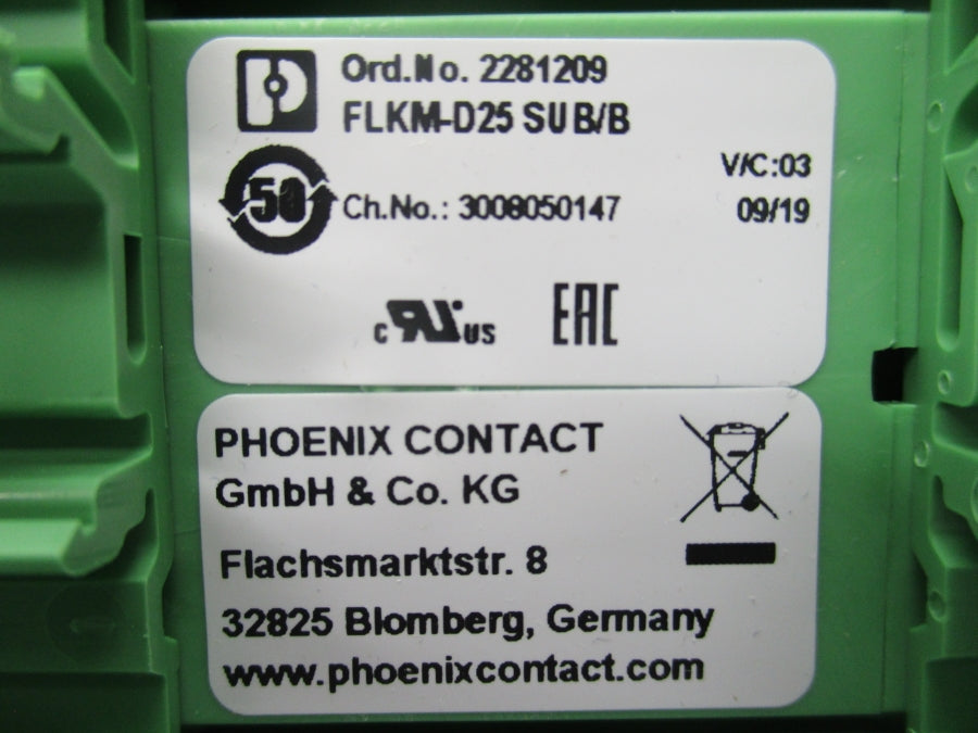 PHOENIX CONTACT FLKM-D25SUB/B 2281209 NSNP