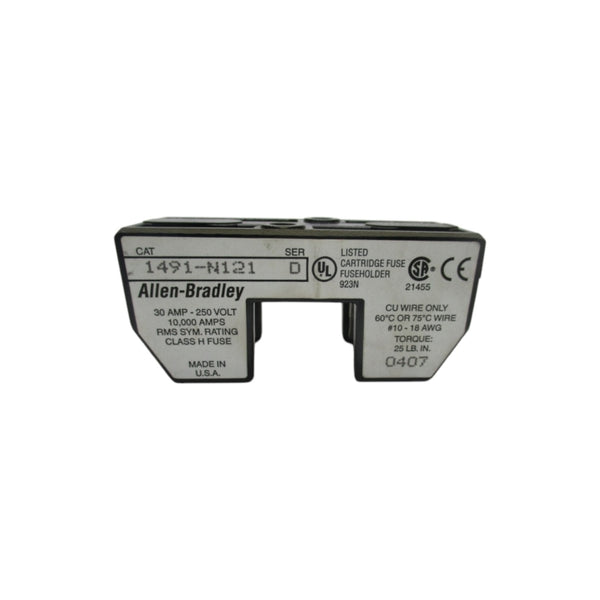ALLEN BRADLEY 1491-N121 250V 30A  SER.D NSNP