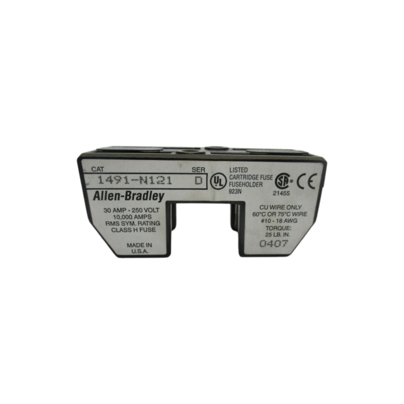 ALLEN BRADLEY 1491-N121 250V 30A  SER.D NSNP