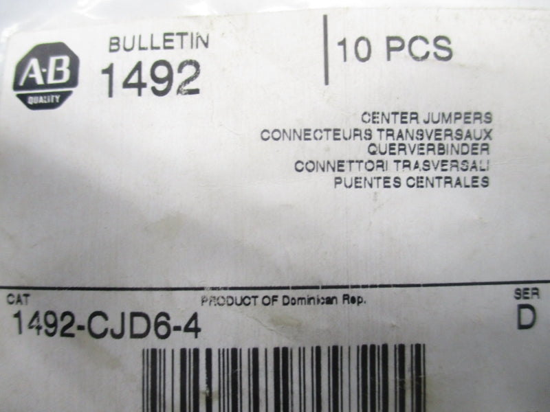 ALLEN BRADLEY 1492-CJD6-4 SER.D (PKG OF 10) NSMP