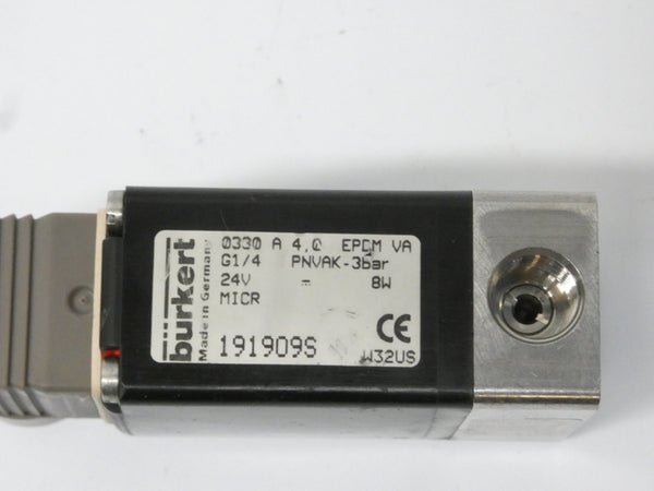 BURKERT 0330A4.0EPDMVA 191909S 24V NSNP