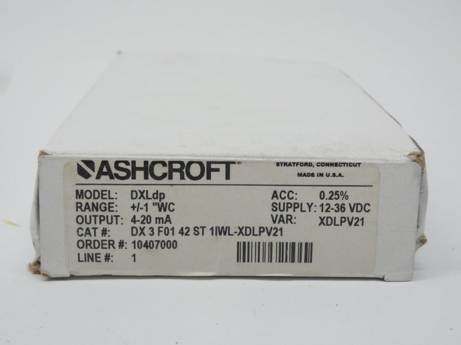 ASHCROFT DXLDP DX3F0142ST1IWL-XDLPV21 12-36VDC NSMP