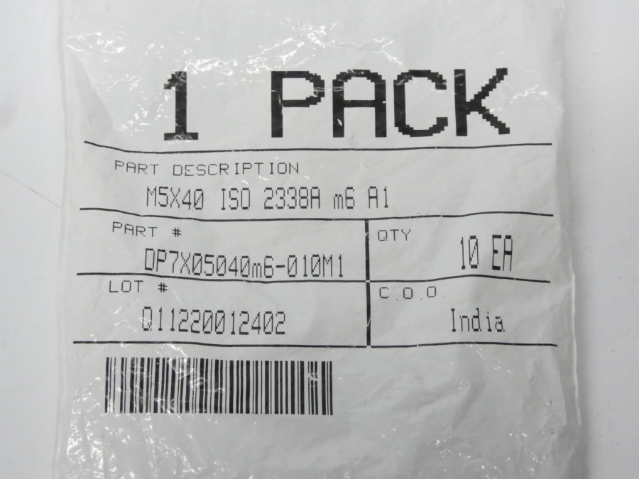 INDUSTRIAL SPARE PART DP7X05040M6-010M1 M5X40 (PKG OF 10) NSMP