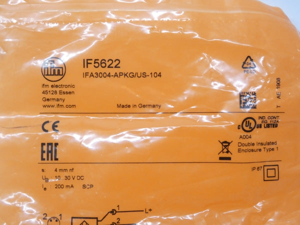 IFM EFECTOR IF5622 IFA3004-APKG/US-104 10-30VDC NSMP