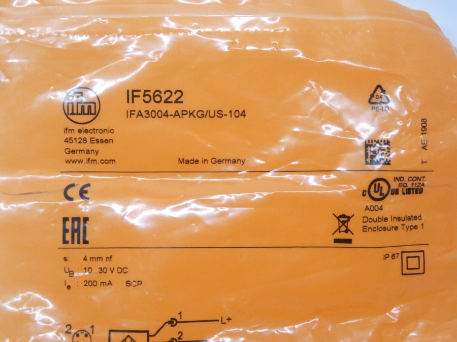 IFM EFECTOR IF5622 IFA3004-APKG/US-104 10-30VDC NSMP
