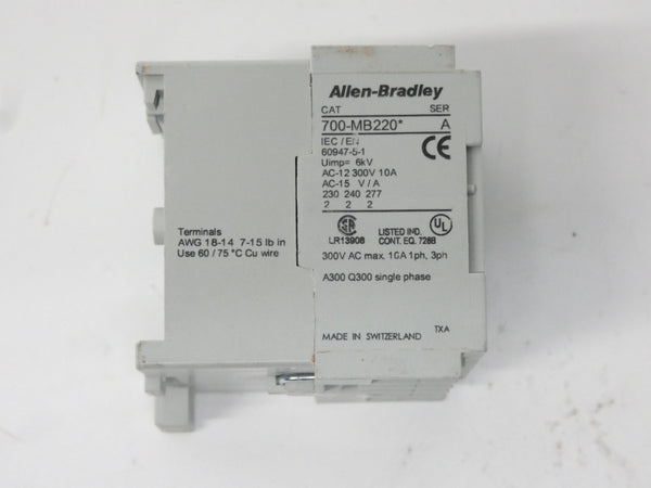 INDUSTRIAL SPARE PART 700-MB220A1 SER. A 110-120V 10A NSNP