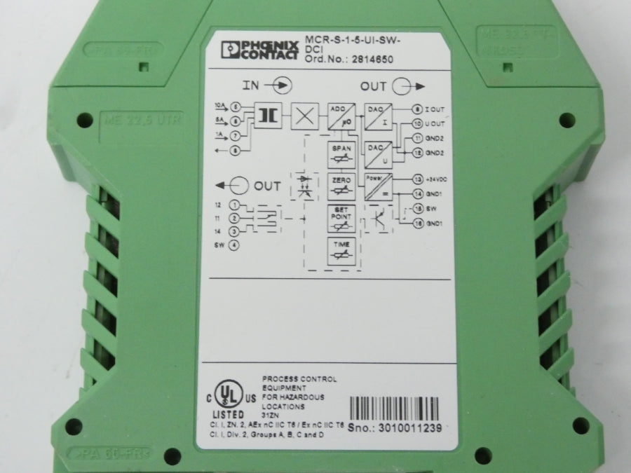 PHOENIX CONTACT MCR-S-1-5-UI-SW-DCI 2814650 24VDC NSNP