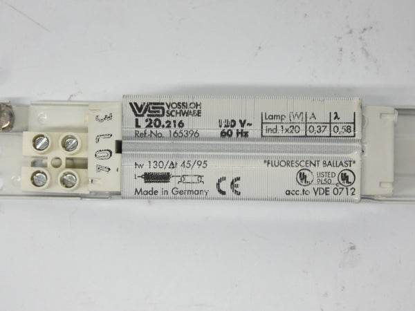 VOSSLOH SCHWABE L20.216 165396 120V 0.58A NSNP