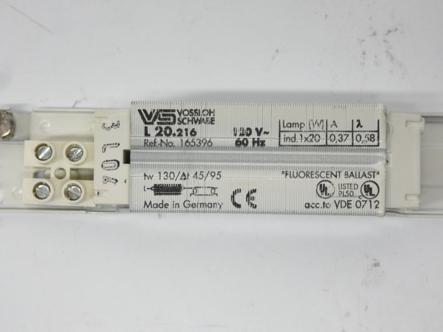 VOSSLOH SCHWABE L20.216 165396 120V 0.58A NSNP