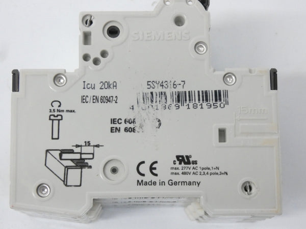 SIEMENS 5SY4316-7 400V NSNP