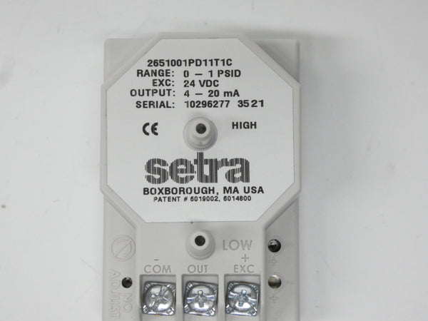 SETRA 2651001PD11T1C 24VDC 0-1PSI (AS PICTURED) NSNP