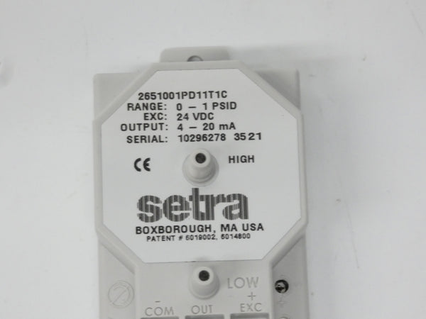 SETRA 2651001PD11T1C 24VDC 0-1PSI NSNP