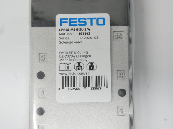 FESTO CPE18-M1H-5L-1/4 163142 3-24VDC NSMP