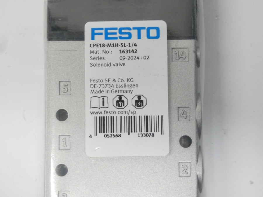 FESTO CPE18-M1H-5L-1/4 163142 3-24VDC NSMP