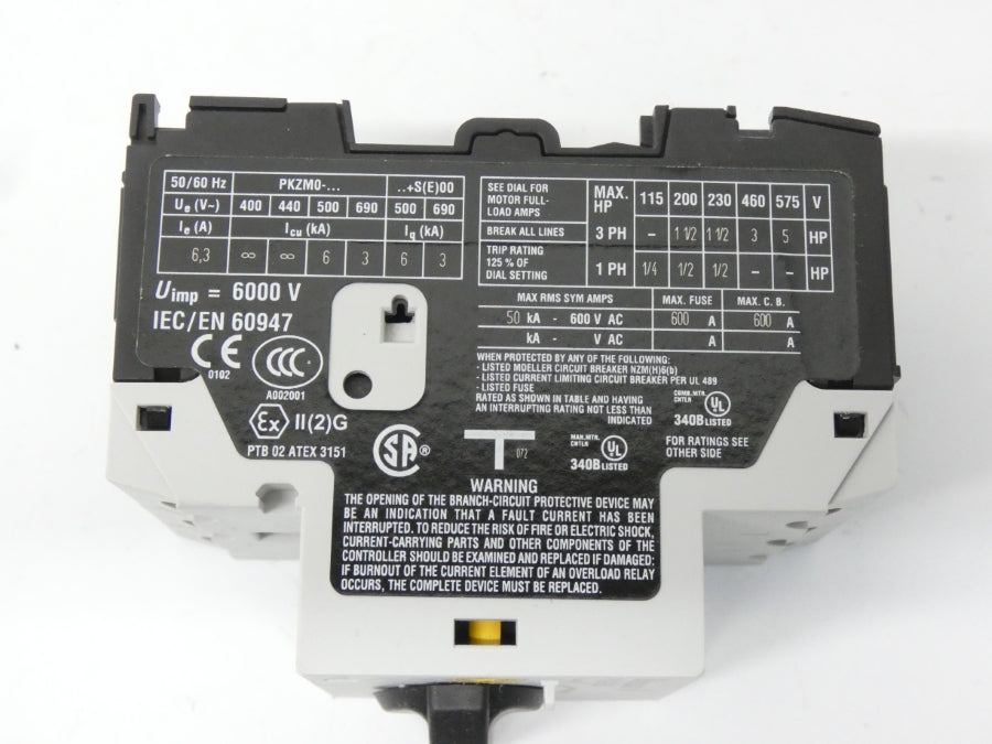 KLOCKNER MOELLER PKZM0-6.3 690V 4-6.3A NSMP