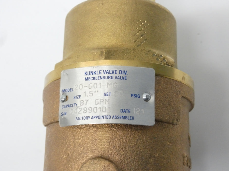 KUNKLE 20-G01-MG 80PSI 1.5" (AS PICTURED) NSNP