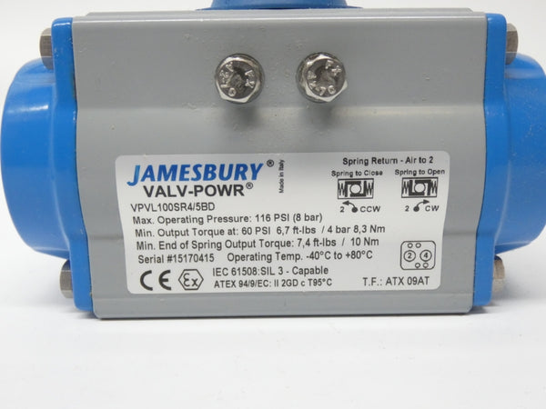 JAMESBURY VPVL100SR4/5BD VALV-POWR 116PSI 1/2" NSMP