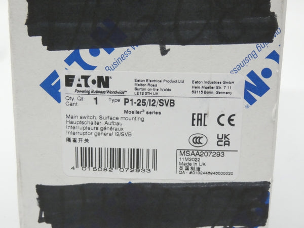 EATON P1-25/I2/SVB 690V 25A NSMP