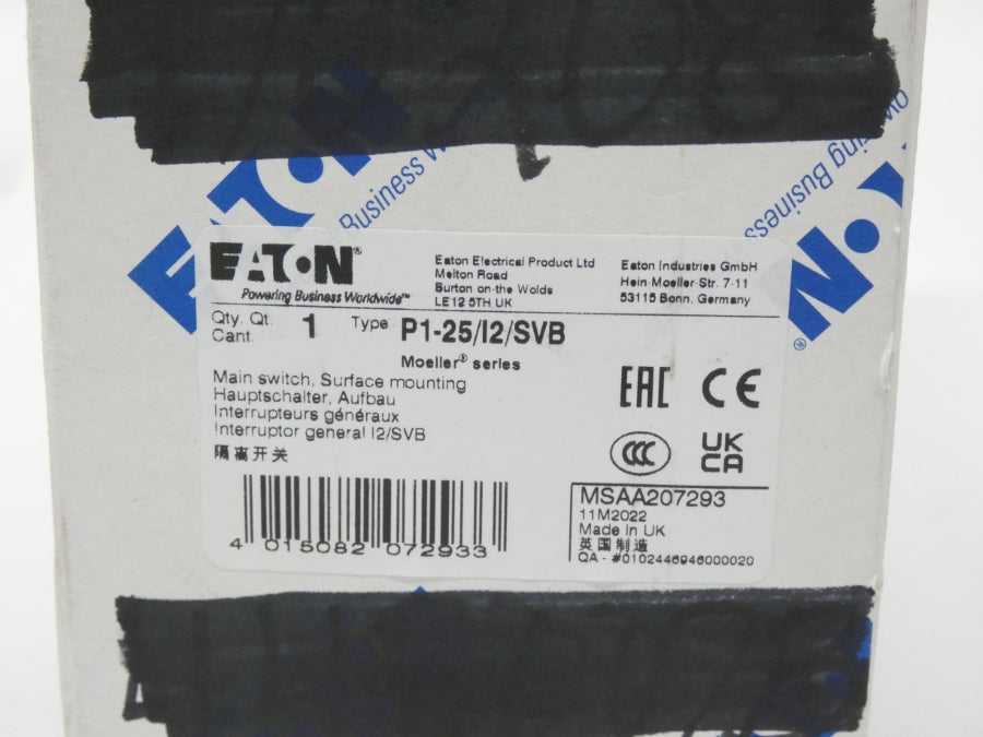 EATON P1-25/I2/SVB 690V 25A NSMP
