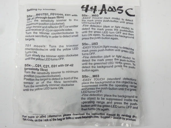 DATALOGIC S51-PA-5-C10-PK DIF-PROXIPNP-NO 10-30VDC NSMP