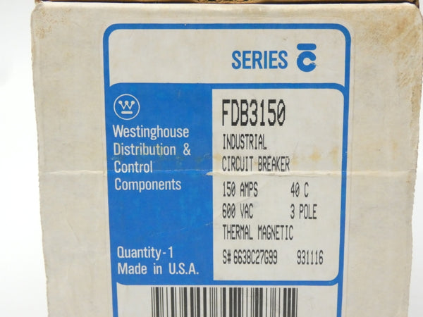 WESTINGHOUSE FDB3150 6638C27G99 600VAC 150A NSMP