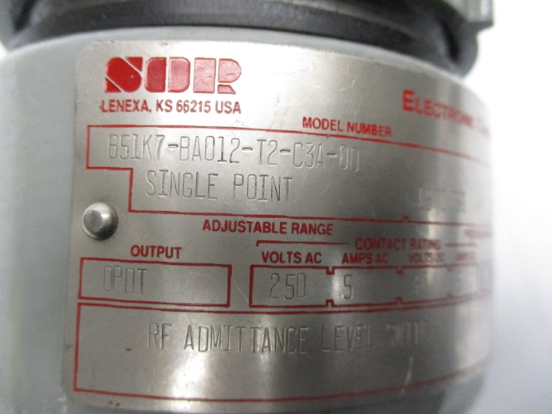 SOR 651K7-BA012-T2-C3A-0D 250VAC 5A 1500PSI 1" UNMP