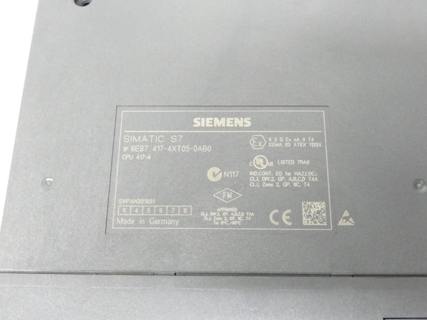 SIEMENS 6ES7417-4XT05-0AB0 F/W 5.3.1 S/W 03 NSMP