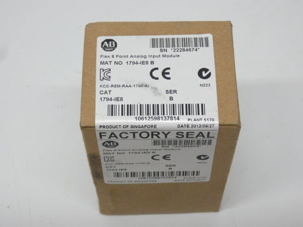 INDUSTRIAL SPARE PART 1794-IE8 SER. B DATE: 2012 NSFS