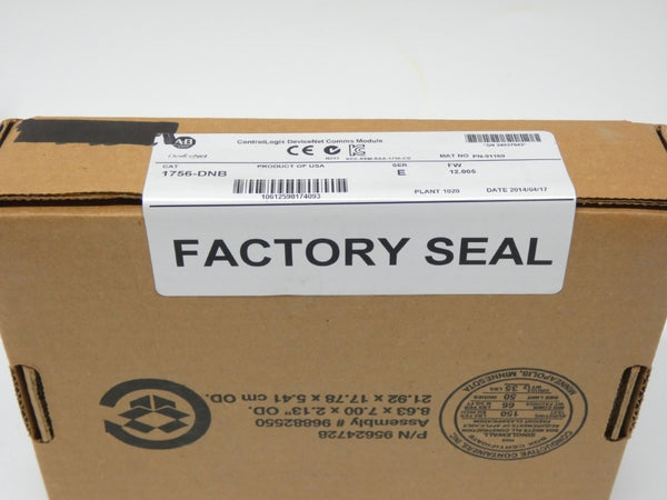 INDUSTRIAL SPARE PART 1756-DNB SER. E F/W 12.005 DATE: 2014 NSFS