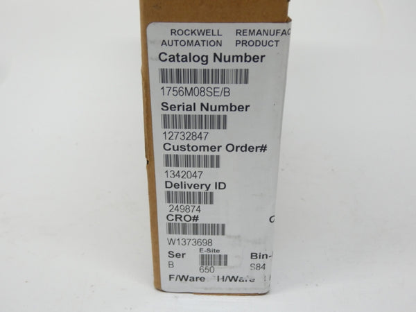 ROCKWELL AUTOMATION 1756-M08SE SER. B F/W 15.37 24VDC REMAN